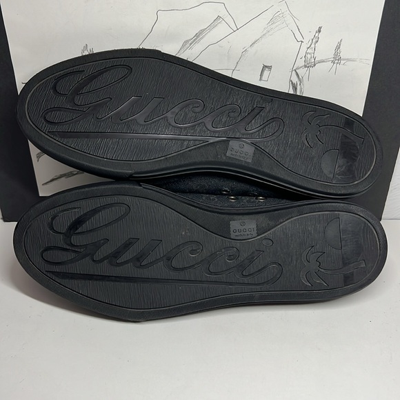 Gucci Canvas & Leather Black Sneaker Women’s Size US 7.5 - Picture 14 of 16